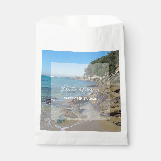 Sachets En Papier Mariage de Rocky Beach (Devant)