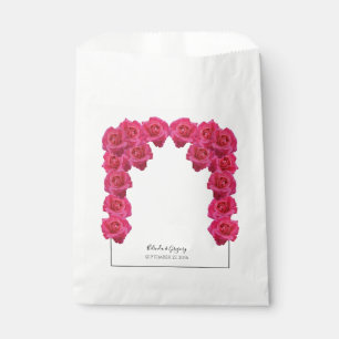 Sachets En Papier Mariage de roses roses rustiques