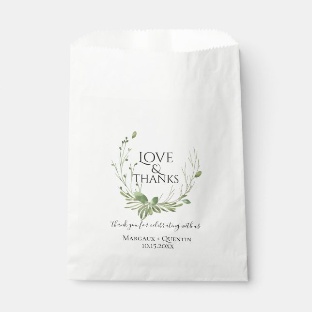 Sachets En Papier Mariage de terres boisées (Devant)