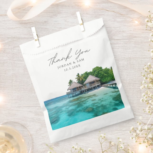 Sachets En Papier Mariage des Maldives (Coupé)