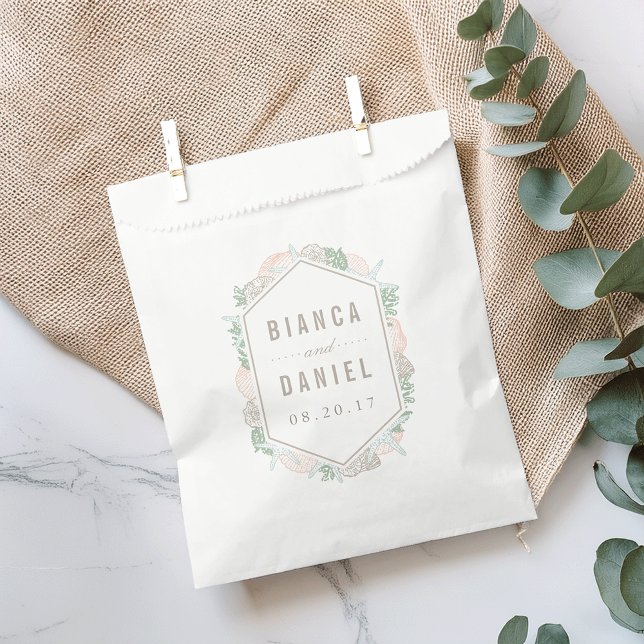 Sachets En Papier Mariage des Pastels du bord de mer (Créateur téléchargé)