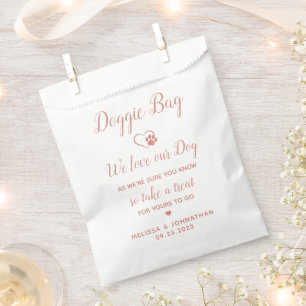 Sachets En Papier Mariage Doggie Personnaliser Rose Gold Pet Traitem