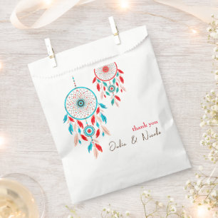 Sachets En Papier Mariage Dreamcatcher tribal bohème