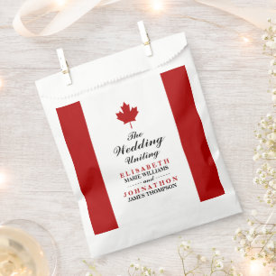 Sachets En Papier Mariage du drapeau canadien