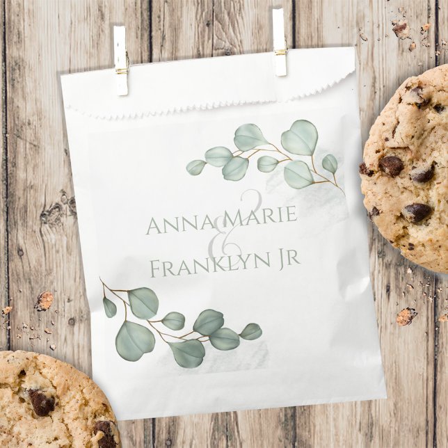 Sachets En Papier Mariage Elegant Candy favorise la typographie clas (Créateur téléchargé)