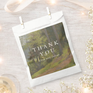 Sachets En Papier Mariage Élégant en Forêt Rustique