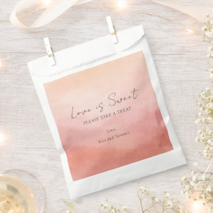 Sachets En Papier Mariage Élégant Moderne au Style Corallien et Côti