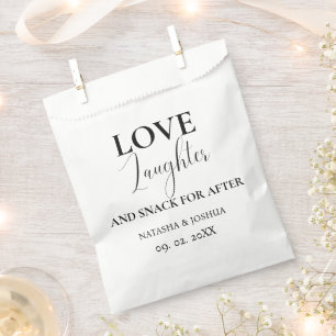 Sachets En Papier Mariage Favor Love Rire et un snack pour après