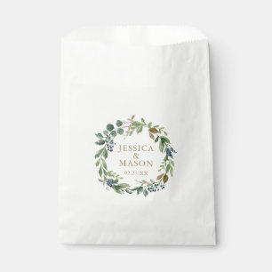 Sachets En Papier Mariage Favor Sac Vert Vert Marine Or