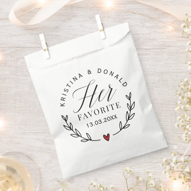 Sachets En Papier Mariage Favoriser Son Sac Faveur Favorite (Coupé)