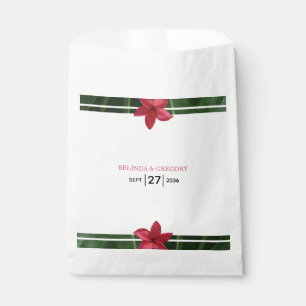 Sachets En Papier Mariage Fleur de Frangipanier Rouge Plumeria