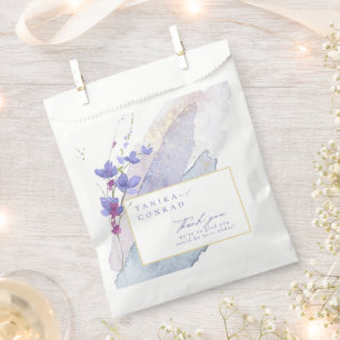 Sachets En Papier Mariage fleur sauvage Aquarelle Merci Peri ID954