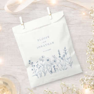 Sachets En Papier Mariage Fleur sauvage de périphérique minimaliste 