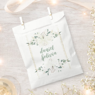 Sachets En Papier Mariage Fleur sauvage élégant Charm Green