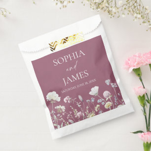 Sachets En Papier Mariage Fleurs Florales Élégantes de Fleur Sauvage