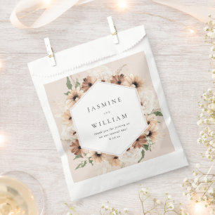 Sachets En Papier Mariage Floral Bohème Neutre Rustique S2- Beige