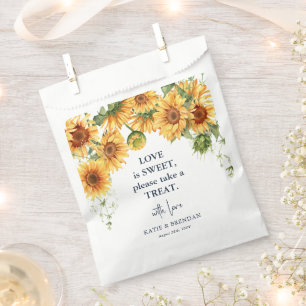 Sachets En Papier Mariage floral de tournesol d'été d'automne