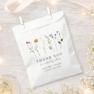Sachets En Papier Mariage Floral Minimaliste Fleur des Champs LGBTQ