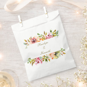 Sachets En Papier Mariage floral rustique personnalisé