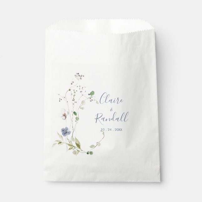 Sachets En Papier Mariage forestier sauvage (Devant)