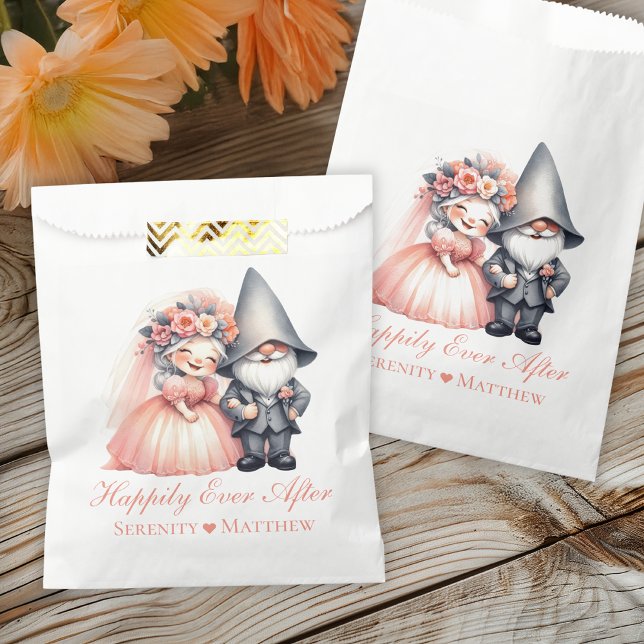 Sachets En Papier Mariage Gnome Jardin mignon - Heureux Jamais Après (Créateur téléchargé)