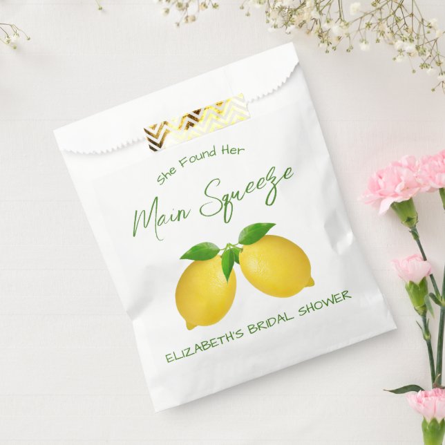 Sachets En Papier Mariage Lemon Main Squeeze (Scellé)