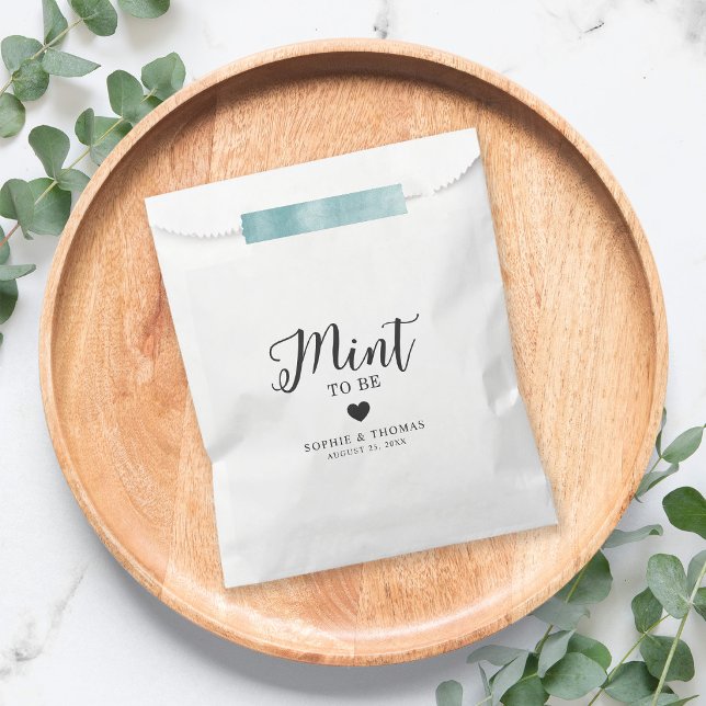 Sachets En Papier Mariage Menthe à Venir (Créateur téléchargé)
