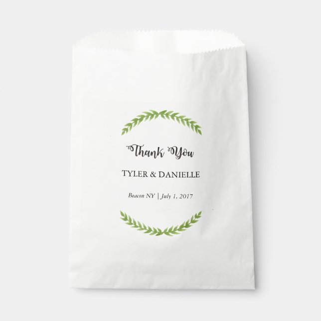 Sachets En Papier Mariage Merci (Devant)