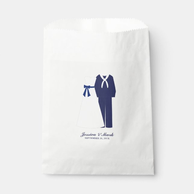 Sachets En Papier Mariage militaire (Devant)
