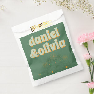 Sachets En Papier Mariage minimal Vosvos vert
