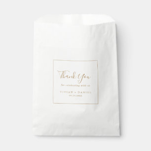 Sachets En Papier Mariage minimaliste de Merci d'or