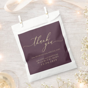 Sachets En Papier Mariage minimaliste formel à la figue de minuit et