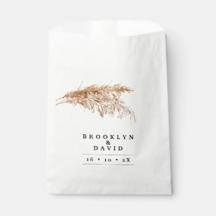 Sachets En Papier Mariage minimaliste Pampas Grass