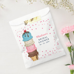 Sachets En Papier Mariage Moderne de Crème Glacée d'Été