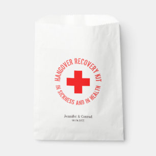 Sachets En Papier Mariage moderne Red Hangover Relief Recovery Kit