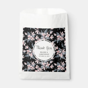 Sachets En Papier Mariage Motif rose et gris Floral