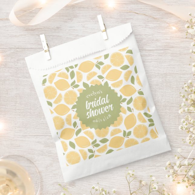 Sachets En Papier Mariage ou Shower de Mariée sur Mesure aux Citrons (Coupé)