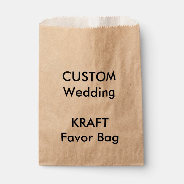 Sachets En Papier Mariage papier personnalisé Favoriser sac KRAFT (Devant)