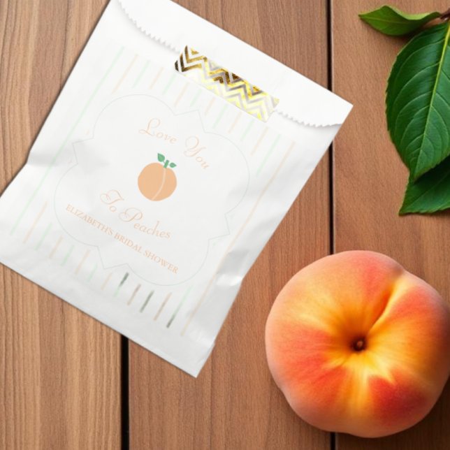 Sachets En Papier Mariage Parfait de Pêche de Fiançailles (Créateur téléchargé)