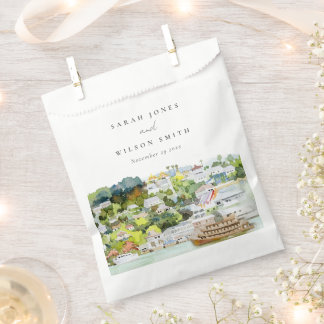 Sachets En Papier Mariage paysager Elegant River Cruise Country