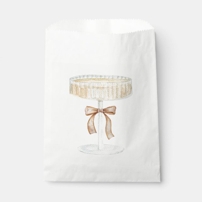 Sachets En Papier Mariage Perles et Prosecco amour  (Devant)