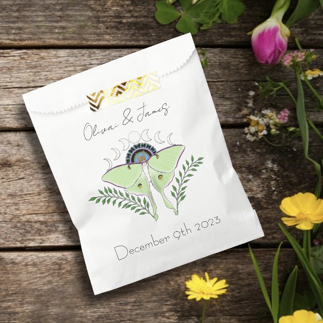 Sachets En Papier Mariage Phases Luna Moth Moon (Créateur téléchargé)