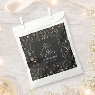 Sachets En Papier Mariage photo arch aquarelle botanique m & mrs