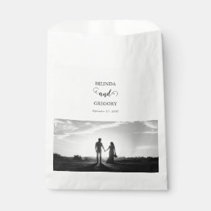 Sachets En Papier Mariage photo moderne en noir et blanc