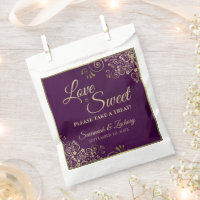 Mariage Prune Pourpre & Dentelle Dorée Love is Swe