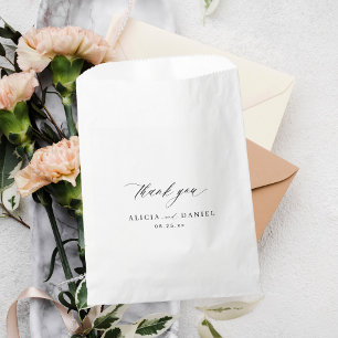 Sachets En Papier Mariage remerciement écriture calligraphique noire