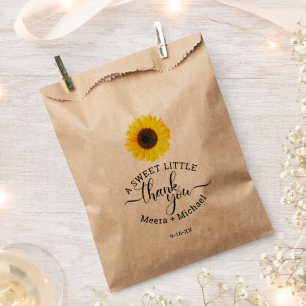 Sachets En Papier Mariage Remerciements doux Tournesol