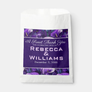 Sachets En Papier Mariage Rétro de Jardin de Lis Callas Violets Fant