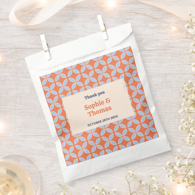 Sachets En Papier Mariage Rétro Milieu de Siècle (Coupé)
