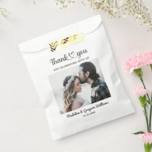 Sachets En Papier Mariage Romantique Personnalisé avec Photo sur Mes